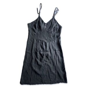 Sexy Pace-Maker Vintage Flirty Women’s Delicate Black Slip Dress 1940’s